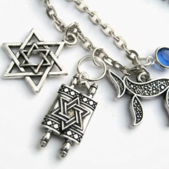 LAST 1/Chai Star of David Torah Necklace 18" adj - Picture 5 of 5
